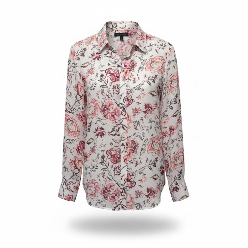 Banana Republic Floral Blouse — M romantic, officewear, classic, Poetcore